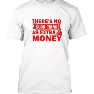 No Money White/Red Tee