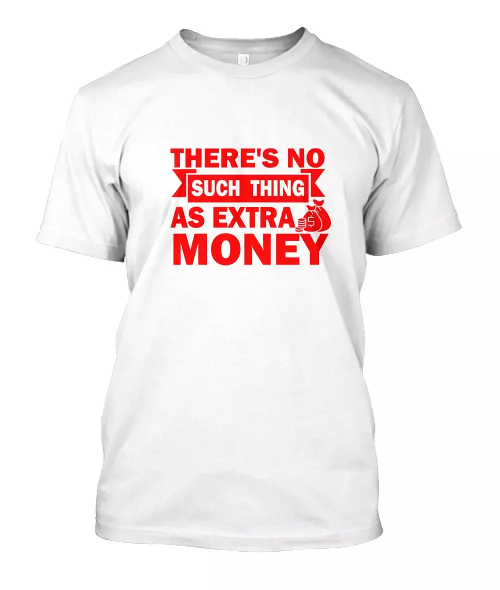 No Money White/Red Tee